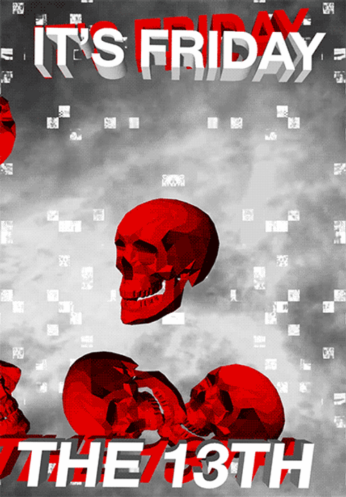 Red Skull Animation Friday The 13Th Meme GIF
