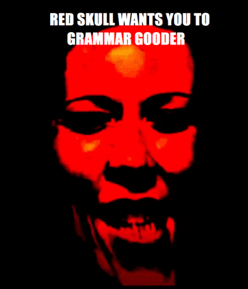 Red Skull Grammar Meme GIF