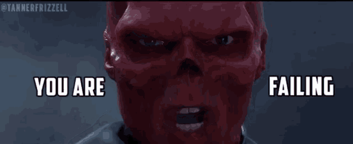 Red Skull You Are Failing GIF