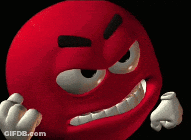 Red Smiley Face Angry Expression GIF