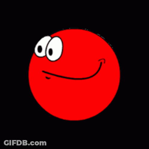 Red Smiley Face With White Eyes GIF