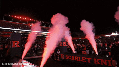 Red Smoke From Scarlet Knit Sign GIF