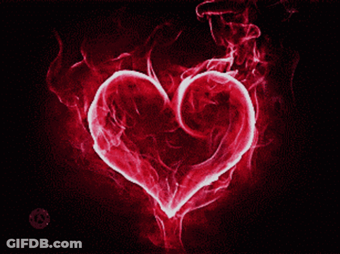 Red Smoke Moving Heart GIF