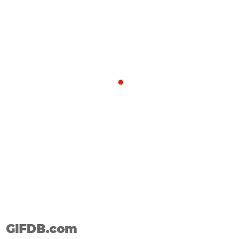 Red Soccer Ball In Yellow Circle GIF