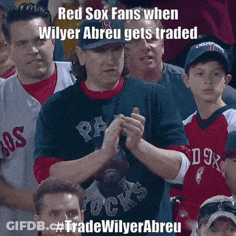 Red Sox Fans When Wilyer Abreu Gets Traded GIF