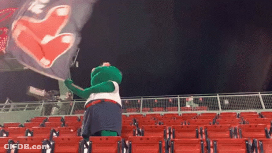 Red Sox Green Monster Swing The Flag GIF