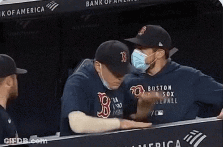 Red Sox Man Slamming His Hand GIF