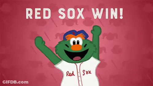Red Sox Mascot Celebrating GIF