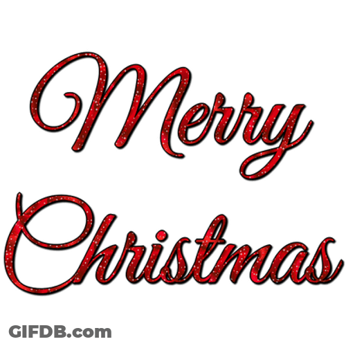 Red Sparkle Merry Christmas GIF