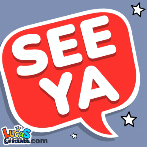 Red Speech Bubble Saying See Ya GIF