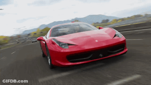 Red Sports Car Driving GIF