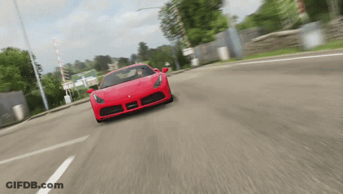 Red Sports Car Driving GIF