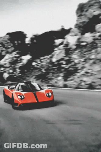 Red Sports Car Driving With Autolife GIF