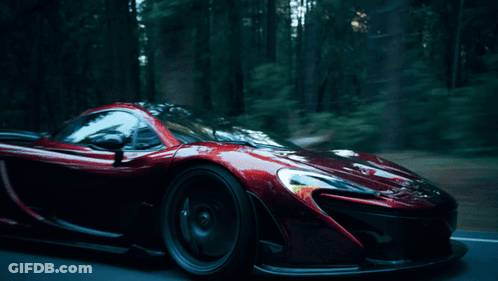 Red Sports Car Driving With Baklaren GIF
