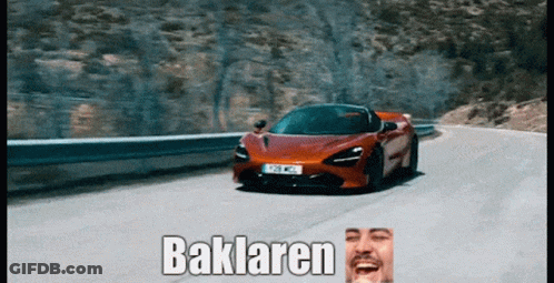 Red Sports Car With Baklaren GIF