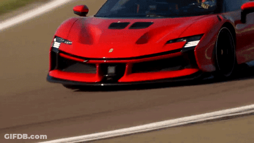 Red Sports Car With F Letter GIF