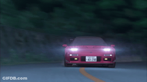 Red Sports Car With License Plate 40298 GIF