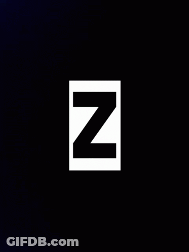 Red Square With Black Letter Z GIF