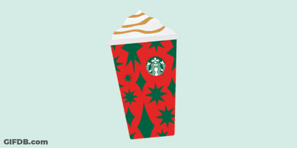 Red Starbucks Christmas Cup GIF