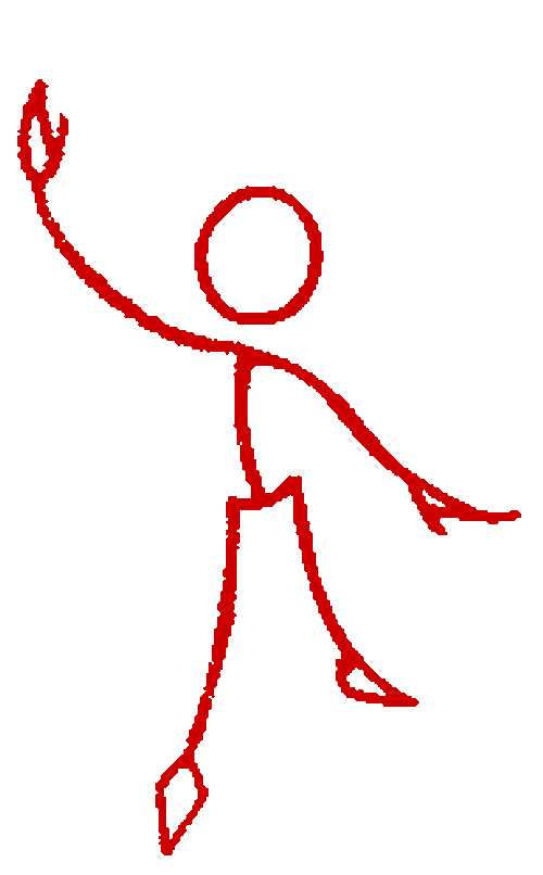 Red Stickman Waving Goodbye GIF