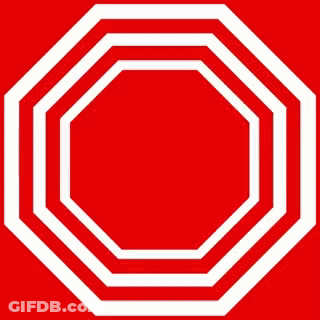 Red Stop Sign With White Lines GIF