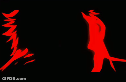 Red Swirl On Black Background GIF