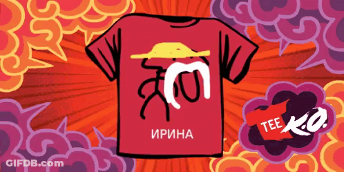 Red T-Shirt With Irina GIF