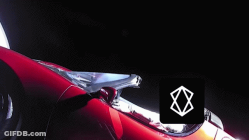Red Tesla Car GIF