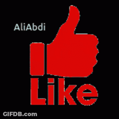 Red Thumbs Up Saying Aliabdi GIF