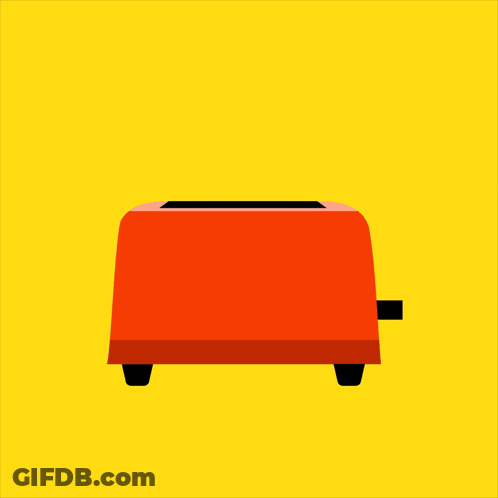 Red Toaster With Rise & Shine GIF