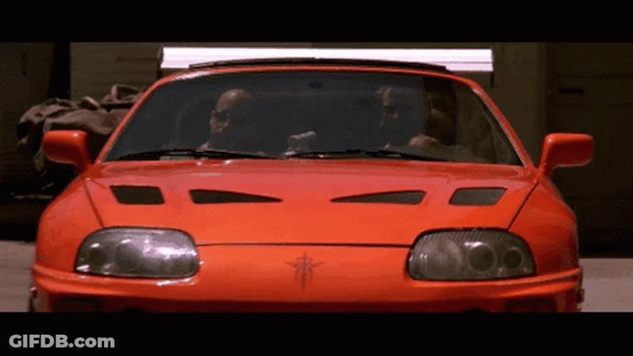 Red Toyota Supra Drifting GIF