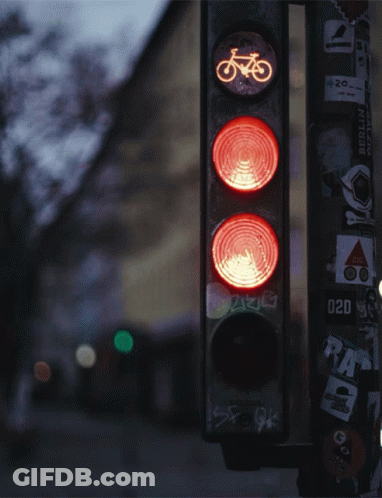 Red Traffic Light Saying Berlin GIF