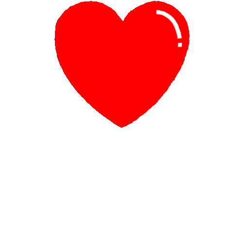 Red Transparent Heart Sticker Bouncing GIF
