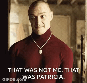Red Turtleneck Man Says Not Me Patricia GIF
