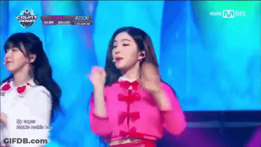 Red Velvet Irene Touching Lips GIF