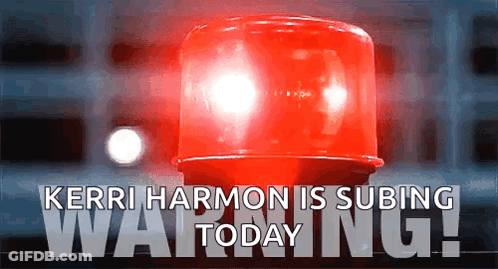 Red Warning Light Saying Kerri Harmon Sub GIF