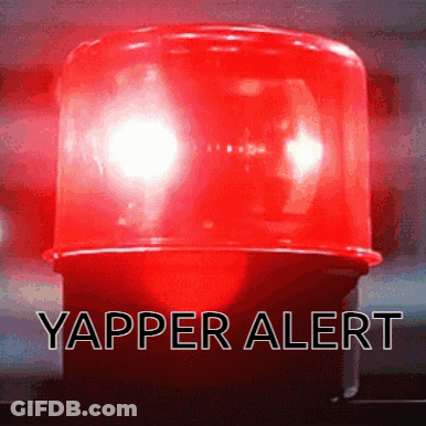 Red Warning Light Saying Yapper Alert GIF