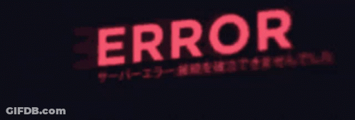 Red Warning Sign Saying Error GIF