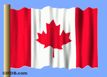 Red White And Blue Canadian Flag With Maple Leaf GIF