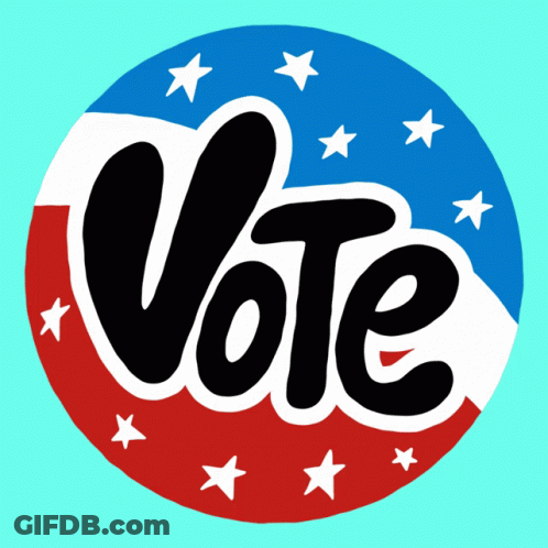 Red White And Blue Circle With Vote GIF