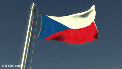 Red White And Blue Flag Flying In Wind GIF