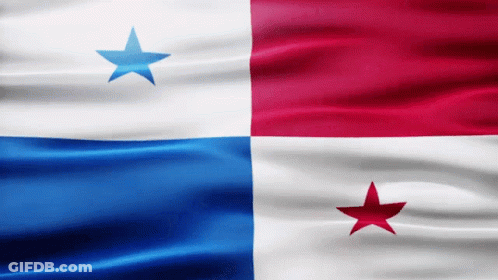 Red White And Blue Flag With Blue Star GIF