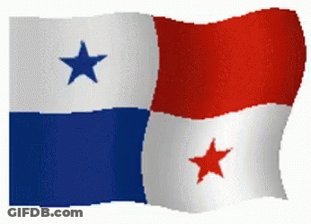 Red White And Blue Flag With Blue Star GIF