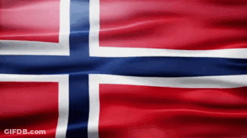 Red White And Blue Flag With Cross GIF