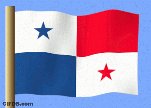 Red White And Blue Flag With Red Star GIF