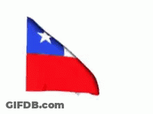 Red White And Blue Flag With White Star Waving GIF