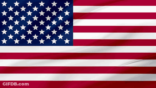 Red White And Blue Flag With White Stars GIF