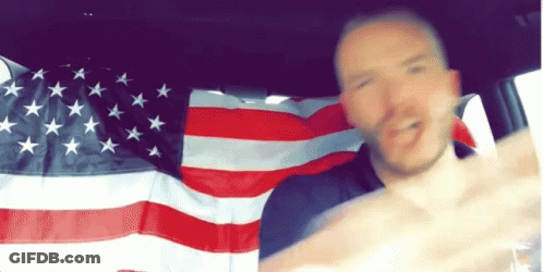 Red White And Blue Lettering Make America Great GIF