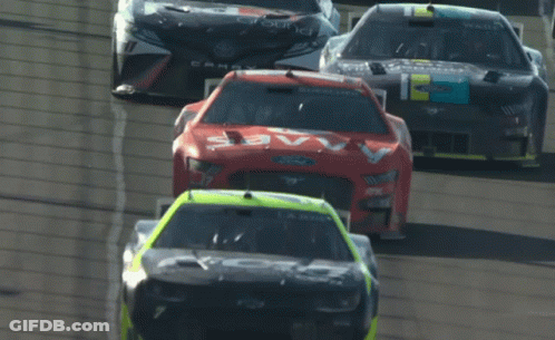Red White And Blue Race Car Cornering GIF