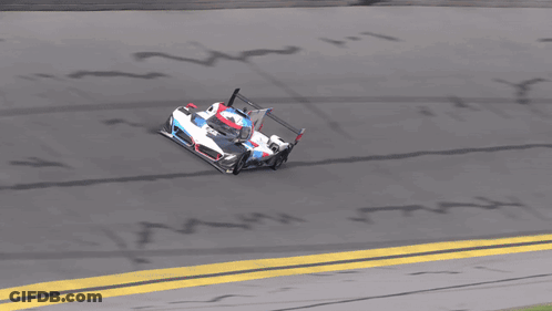 Red White And Blue Race Car Cornering GIF